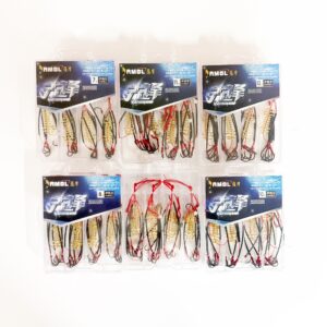 רביעיית קפיצים מוכנים לדייג 5 קרסים