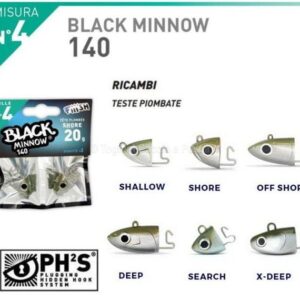 BLACK MINNOW JIG HEAD 4